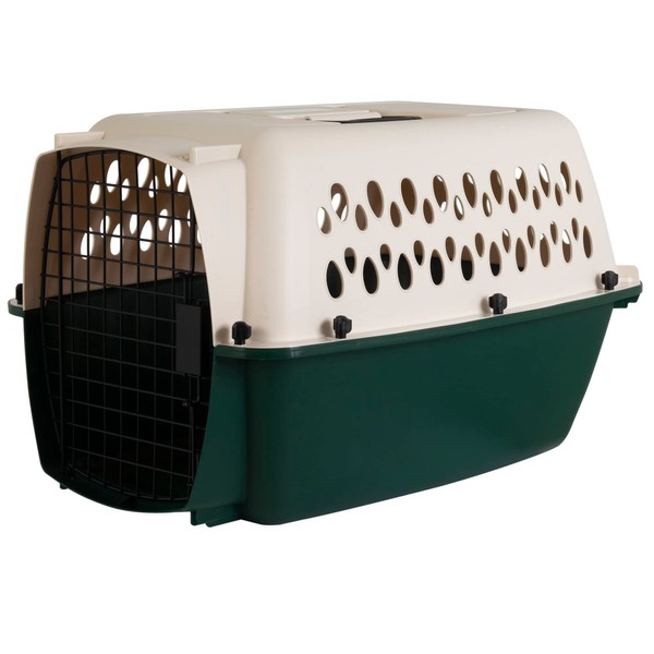 Petmate Ruffmaxx Dog Kennel Pet Carrier & Crate 24" (10-20 Lb), Outdoor and Indoor for Large, Medium, and Small Dogs - Made from Durable Recycled Material w/ 360-Degree Ventilation, Made in USA