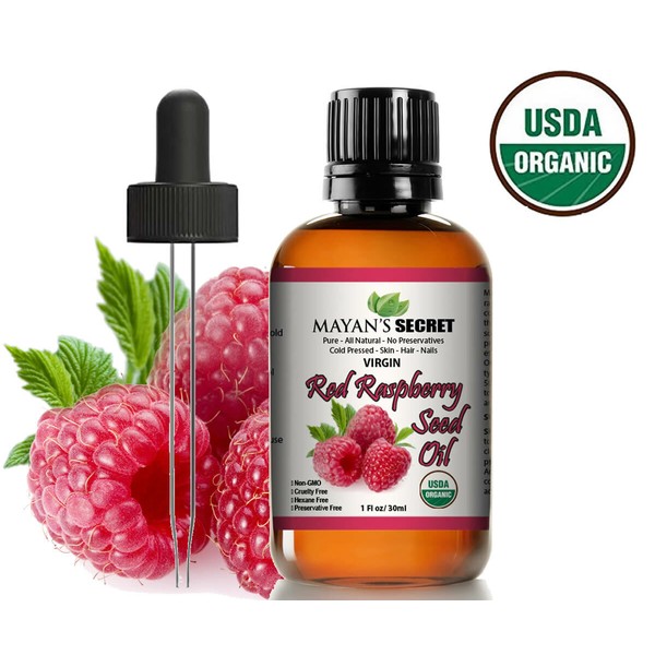 Red Raspberry Seed Oil 100% Pure Virgin Unrefined, Cold Pressed - 1 oz