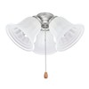 Aspen Creative 22002-11 Ceiling Fan Fitter Light Kit with Pull