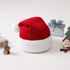 Baby Santa Hat Christmas Hats Party Hats Winter Hat Red Cap Santa Hats for Children Christmas Headwear Beanie Hat Christmas Party Hats Baby Christmas Hat Kids Winter Hat Toddler Hat Red 0-3 Months