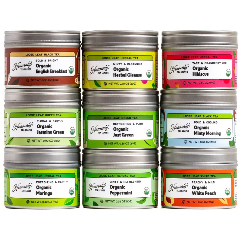 Heavenly Tea Leaves 9 Flavor Variety Pack, Loose Leaf Tea