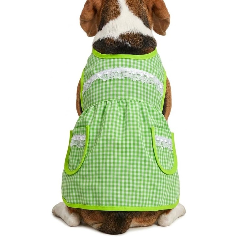 Genérico Mandil para Perro Estilo Doñita con Encaje y Bolsillos