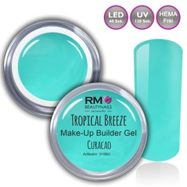UV-Gel Make-Up Builder Led Gel Neon Türkis Hema Frei Nagelgel Fingernagel RM Beautynails 1x 15ml (1er Pack)