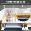 Oneluck Deluxe Rolling Bunny Hutch with Urine Guard,Small Rabbit Cage