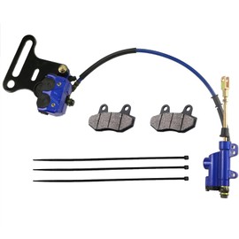 PRO BAT 12mm Rear Disc Hydraulic Brake Assembly Caliper Master Cylinder With Pad For 70cc 110cc 125cc 140cc 150cc PIT PRO Dirt Bike, Blue