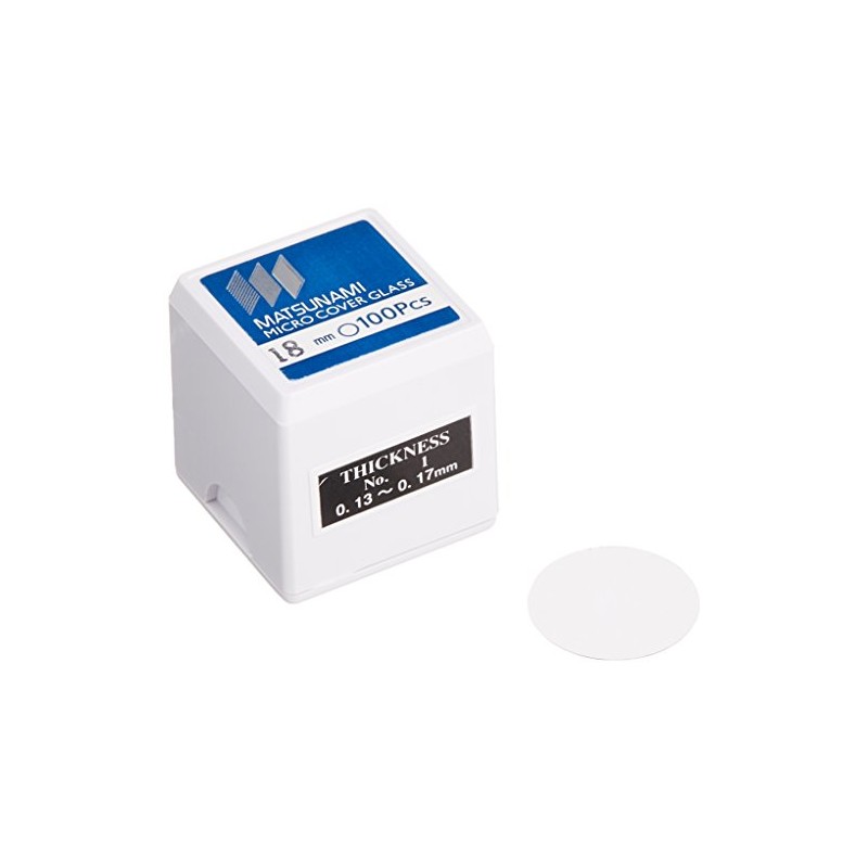 Matsunami Glass Industry C018001 Round Cover Glass, No. 1, 100