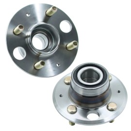 toptier_autoparts 2Pcs Wheel Hub Bearings Rear For Acura Integra Honda Civic Disc Brakes NON-ABS