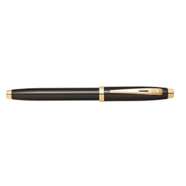 Sheaffer 100 Glossy Black Lacquer with Gold-Tone Fountain Pen with Medium Nib