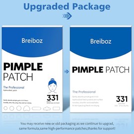 Breiboz- Parches para espinillas grandes para la cara, parches para el acn, parches para espinillas, parche hidrocoloide para espinillas invisible de 