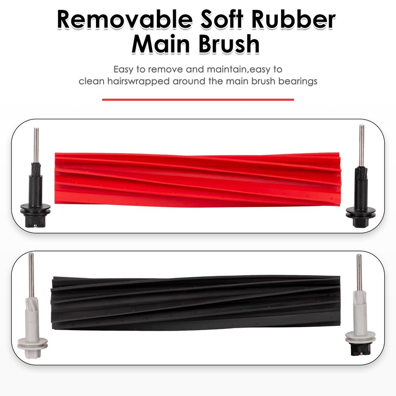 (2 Pack) Q5 Pro+ Main Roller Brushes Compatible with Roborock