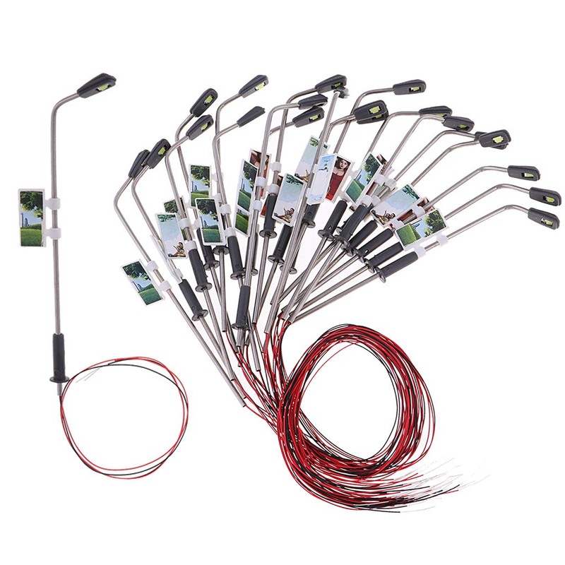 Fenteer 20 Pieces Ho 1:200 Degree Graduation Street Lights Street