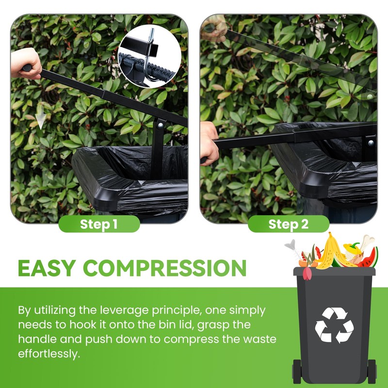 NEWTRY Manual Trash Compactor, 120L-240L Home Manual Garbage Compressor with