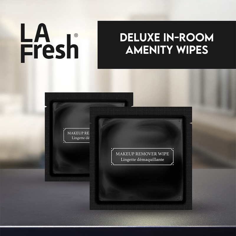 La Fresh Hotel Premium Paraben-Free Makeup Remover Wipes - Black