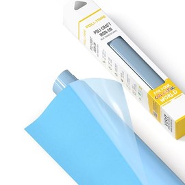 POLI-TAPE TUBITHERM® FLOCK Transfer Film with Velvety Surface for Textiles - Flock Film for Iron-on, Plotter Film for DIY Shirts, Ice Blue, 30.5 cm x 61 cm