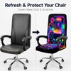 Blacklight Gaming Office Chair Cover, Neon Stretch Desk Chair Slipcover