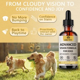 Aura Pets Advanced Vision Formula for Dogs - Eye Health Support with Lutein