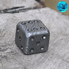 Custom Made Hand Forged Damascus Steel Playing Dice 16MM Full Tang 2758