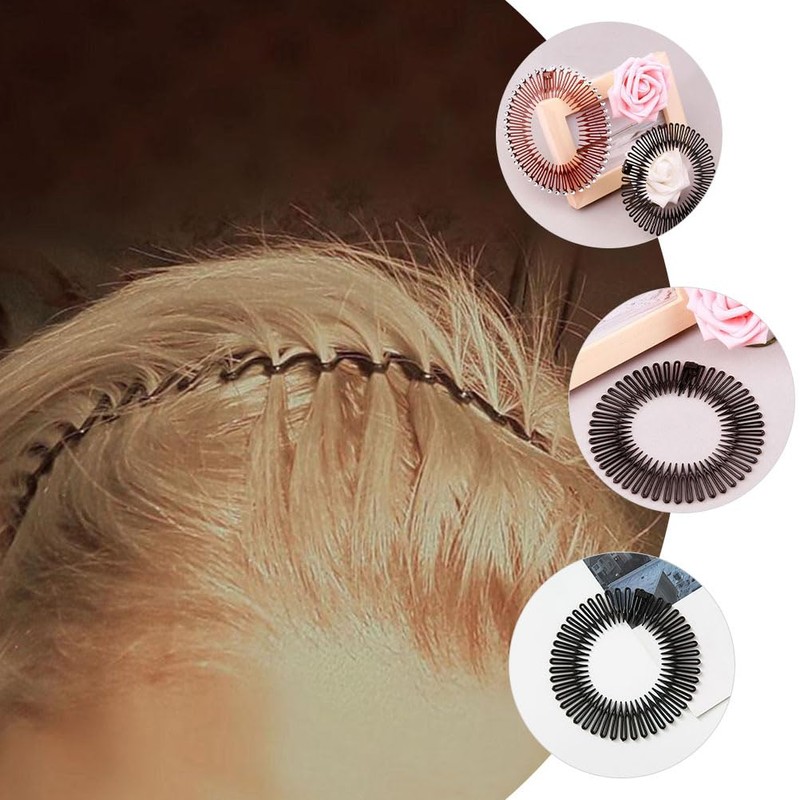 Uonlytech 10 Piezas Diadema De Peines Flexibles para El Cabello