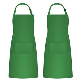 Catime Pack of 2 Cooking Aprons for Men and Women, Baking Apron with 2 Pockets for Kitchen, Painting Apron, Adult Bib Aprons, Adjustable for Gardening