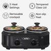 Sunvivi Dual Slow Cooker, Buffet Server & Warmer with 2