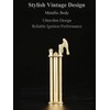 Vintage Antique Lighter,Cool Lighters, Unique Birthday Gifts for Men (Gold)