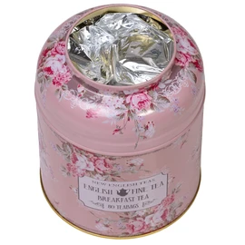 New English Teas Vintage Floral Tea Caddy with 80 English Breakfast Teabags