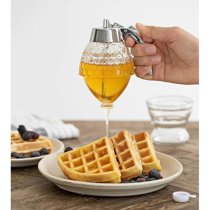 Honey Seasoning Bottle Honey Container Syrup Juice Dispenser Sealed Jar