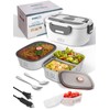 SOHIDA Heated Lunch Box, 80W Electric Lunch Box with Two