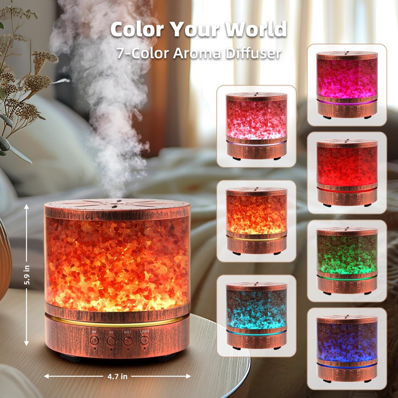 DqBaoKuan Essential Oil Diffuser Himalayan Salt Lamp - Aromatherapy Diffuser