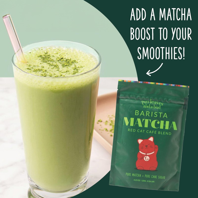 Two Leaves and a Bud Barista Matcha Sweetened Latte Blend,