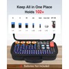 Luxtude Battery Holder Organizer with Tester, Clear Batteries Storage Organizers