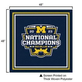 Michigan Team University Wolverines 2023 CFP College Football Champions Logo Tablecloth or Table Overlay