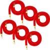 Nuogo 6 Pcs Velvet Stanchion Rope Red Carpet Party Decorations