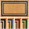 Ecomills Double Border Coco Coir Doormat (22" x 36", Blue)