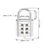 sourcing map 6-Digit Combination Padlock Push Button Lock for Locker