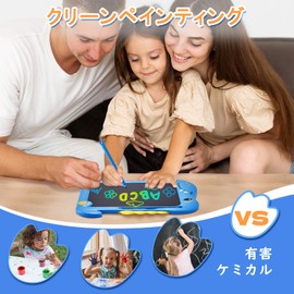 POPERFUN 8.5 Inch Drawing Board Dinosaur Toy Children Electronic Memo Pad Drawing Electronic Memo Boogie Board Birthday Christmas Gift for Girls Boys 1 2 3 4 5 6 Years Old Blue