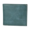 FRUH Men's Bifold Bridle Leather Wallet Dark Green, green