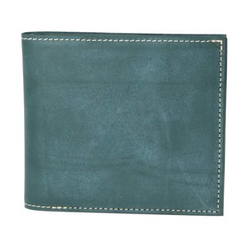 FRUH Men's Bifold Bridle Leather Wallet Dark Green, green