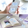50pcs Blue Bow Stickers, Aesthetic Bow Coquette Stickers in Various