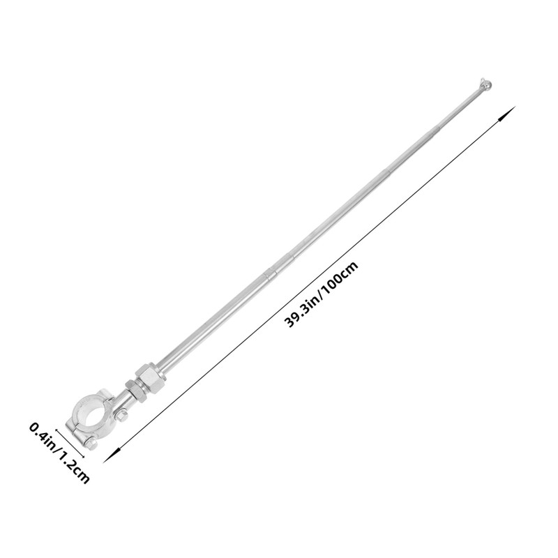 Mipcase Motorcycle Flagpole Active Antenna Telescopic Antenna Flag Pole for