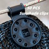 50 Plastic Clips for Sun Protection Nets Awning Clips Black
