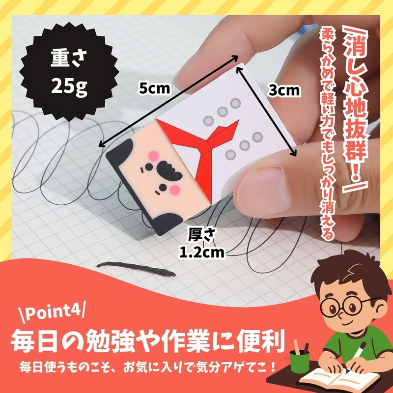 Fltland Erasers Uncle Bald Funny Stationery Elementary School Cute Gift