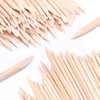 KADS 100 Pcs Orange Wood Nail Sticks Double Sided Multi