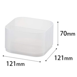 SANKA NIB-NSCL Nano Inbox Nano Storage Box, Small Items, Color: Clear, (W x D x H): 4.8 x 4.8 x 2.8 inches (12.1 x 12.1 x 7 cm), Made