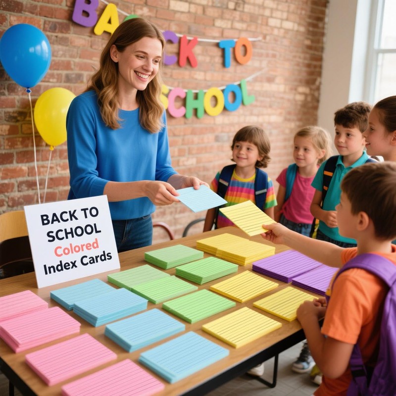 Koogel Index Cards 3x5, 272 Count, Colored Ruled Flash Cards