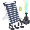 Lewisia 5W Solar Fountain Pump with Battery Backup LED Lighting