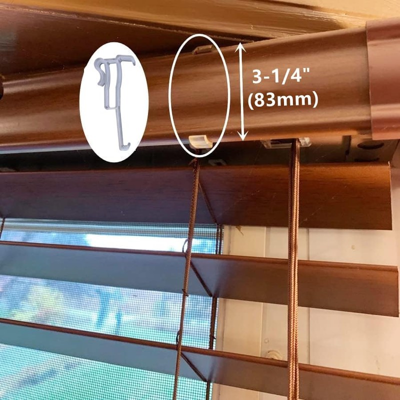 Cutelec 6pcs 3-1/4" Valance Clips Clear Plastic Hidden Retainer Holder