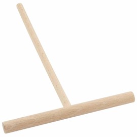 Beechwood Crepe & Pancake Batter Spreader - Wooden T-Shape Scraper Stick for Griddle - Kitchen Tools & Essentials for Flat Tortilla Shells, Roti, Galettes - Round Food Pastry Tool - 5.5 Inches