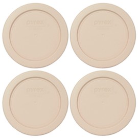 Pyrex 7202-PC Blush Round Plastic Food Storage Lid, Made in USA - 4 Pack
