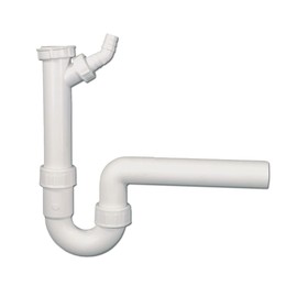 DL-pro Siphon Odour Trap 1 1/2 Inch x 40 mm with Device Connection Sink Siphon Drain Siphon Syphon for Sink Washing Machine Dishwasher